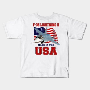 F-35 Lightning II Made in the USA Kids T-Shirt